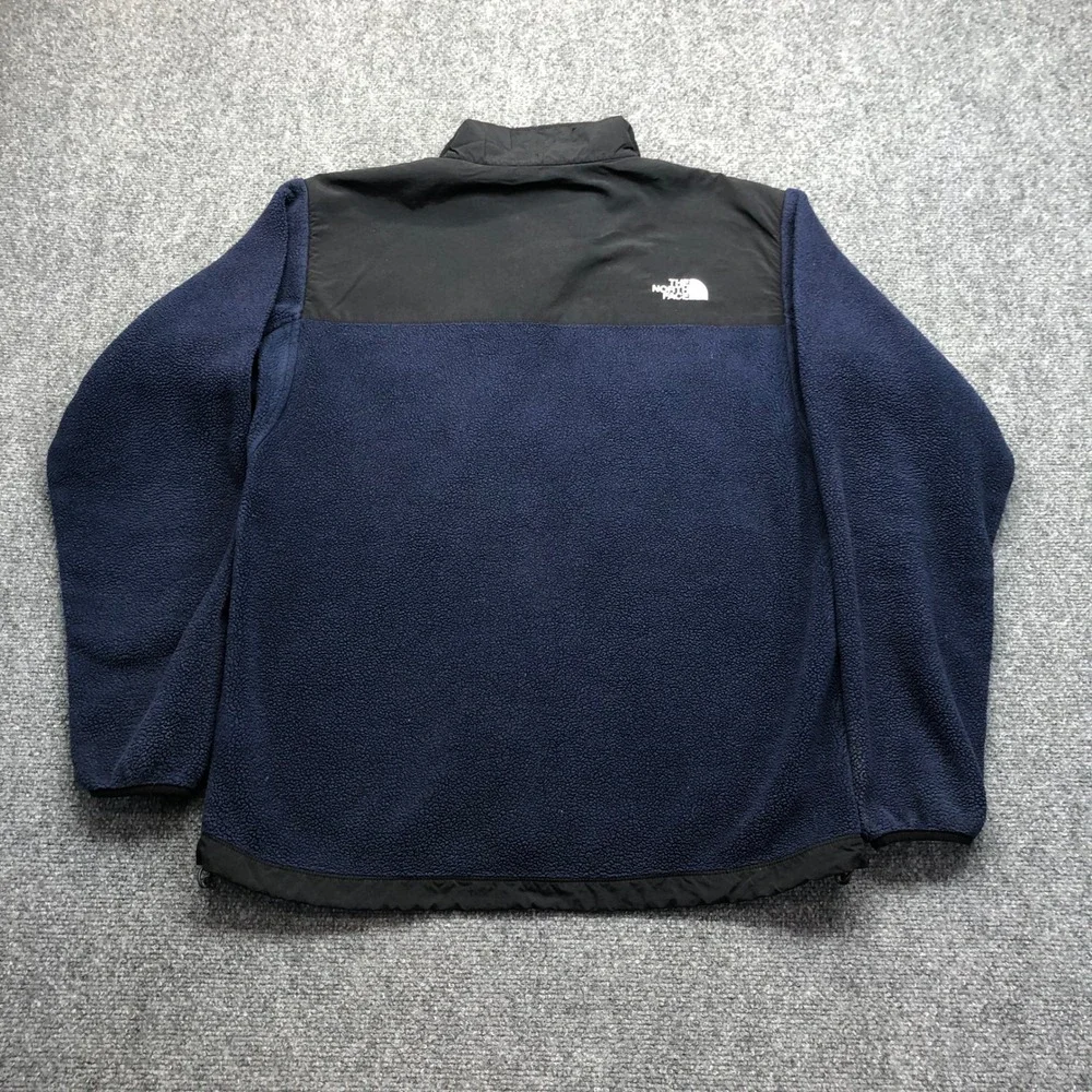 The North Face Denali Fleece Jacket Mens Medium Navy Blue Black Full Zip
